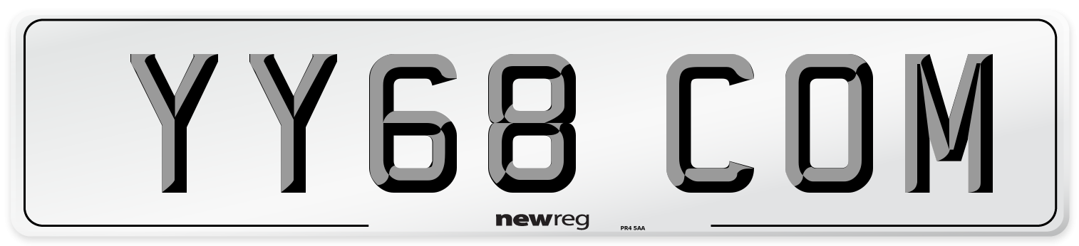 YY68 COM Number Plate from New Reg